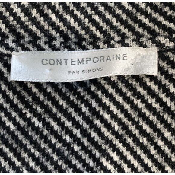 Contemporaine Par Simons Cocoon One Button Jacket Stretch Knit Double Breast Med - Picture 11 of 11